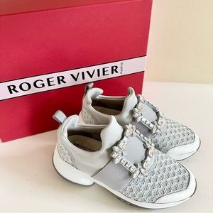 Roger Vivier Viv' Run Strass Buckle Sneakers 36.5
